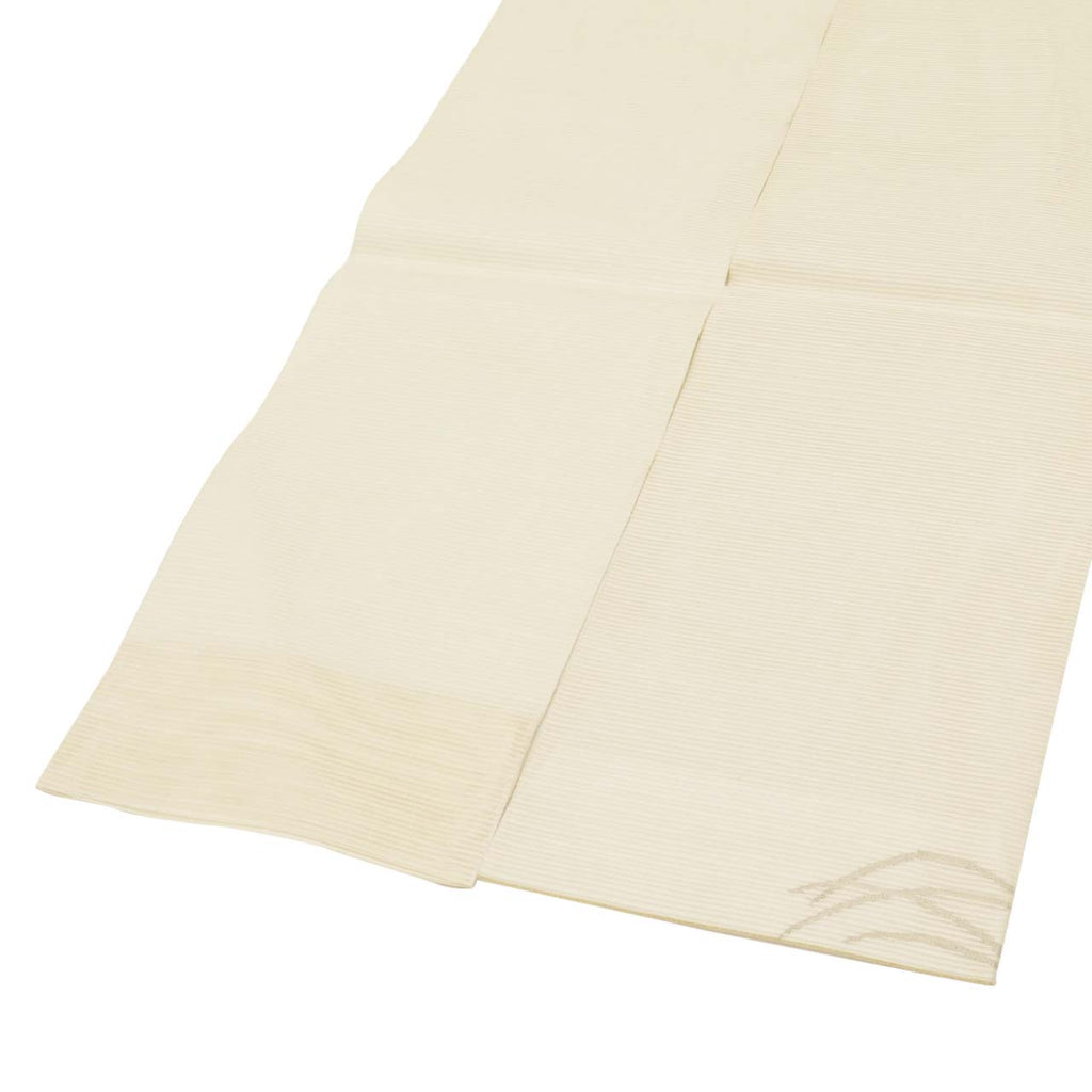 Vintage Japanese Obi | Fukuro Obi | White Silk Ro-tsuzure | Pampas Grass | Gold Silver Thread | Sustainable | uu1059b