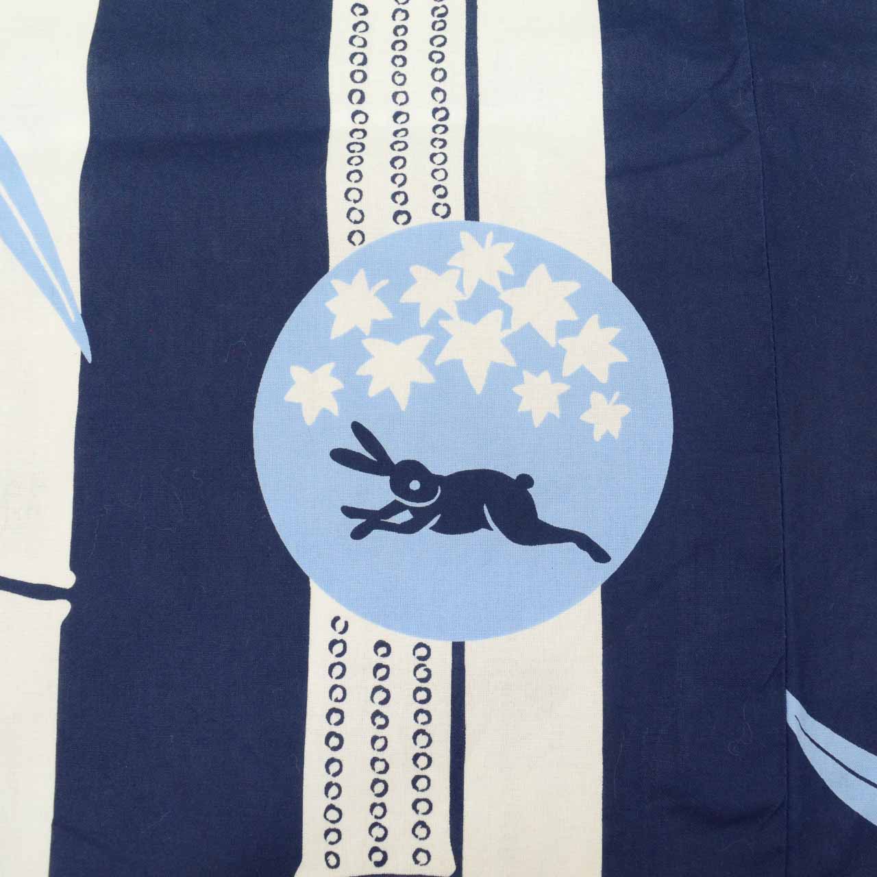 Vintage Japanese Yukata | Women's Yukata | White Cotton | Rabbit Circle Pattern | Flat Weave | Size M | Sustainable | uu1067b