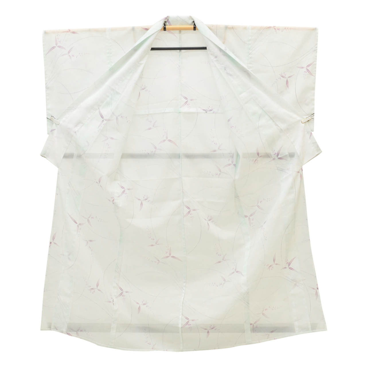 Vintage Japanese Kimono | Summer Komon | Blue Synthetic Ro | Botanical Ombre | Washable | Size M | Sustainable | uu1075b