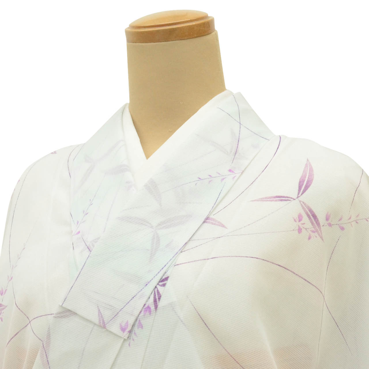 Vintage Japanese Kimono | Summer Komon | Blue Synthetic Ro | Botanical Ombre | Washable | Size M | Sustainable | uu1075b