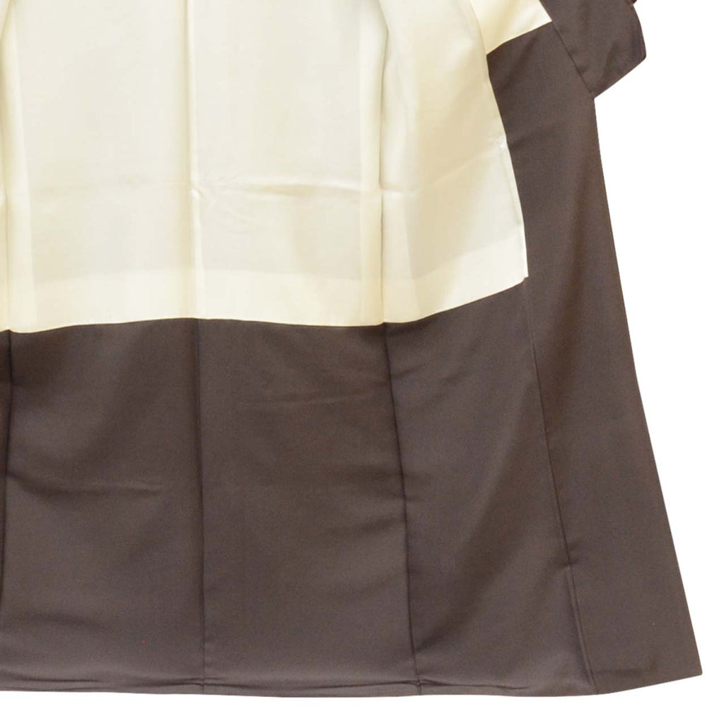 Vintage Japanese Kimono | Omeshi | Brown Silk | Solid | Excellent | Size L | Sustainable | uu1085b