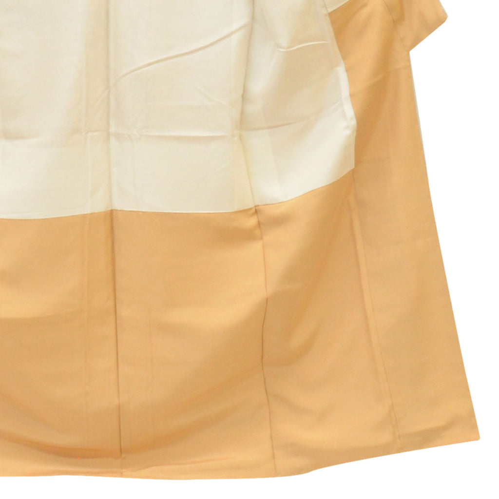 Vintage Japanese Kimono | Yuki Tsumugi | Beige Silk | Kasuri Pattern | Certified | UNESCO Heritage | Size M | Sustainable | uu1086b