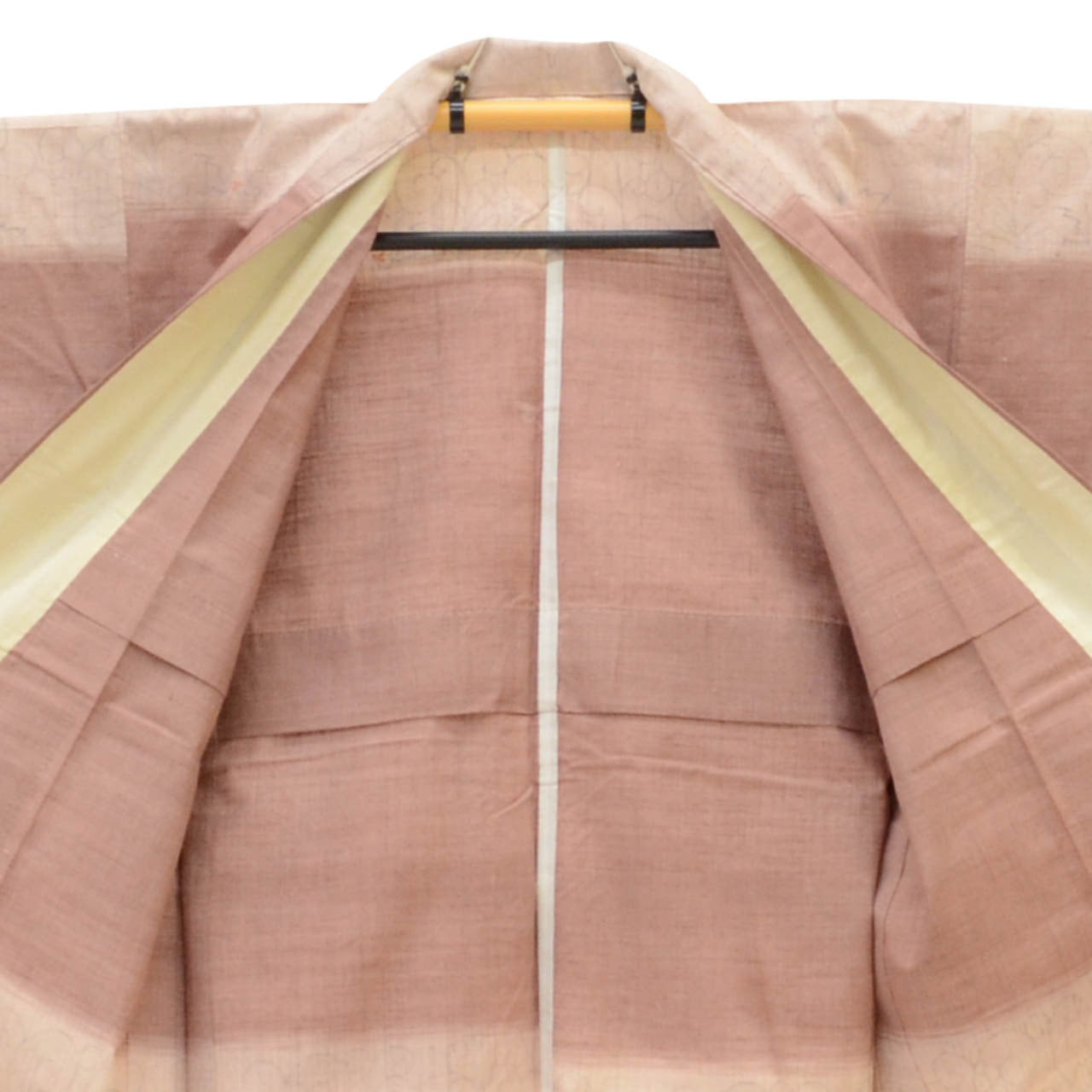 Vintage Japanese Kimono | Tsumugi | Pink Silk | Floral Arabesque Houmongi Pattern | Unlined | Size M | Sustainable | uu1090b