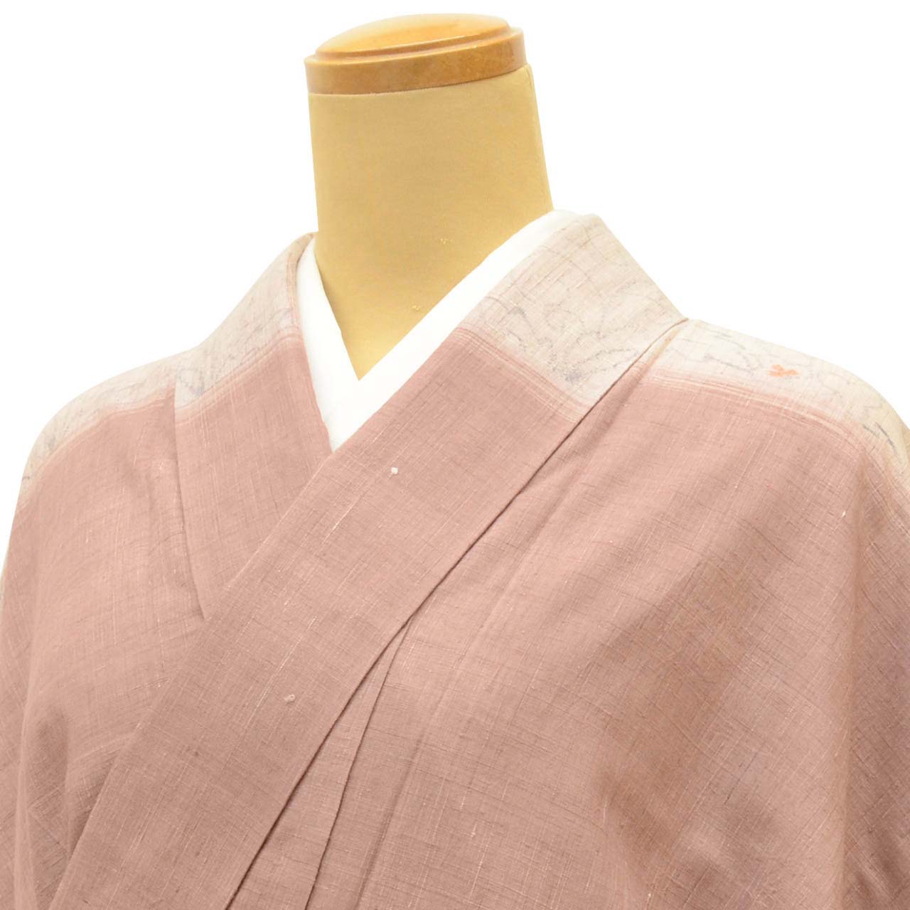 Vintage Japanese Kimono | Tsumugi | Pink Silk | Floral Arabesque Houmongi Pattern | Unlined | Size M | Sustainable | uu1090b