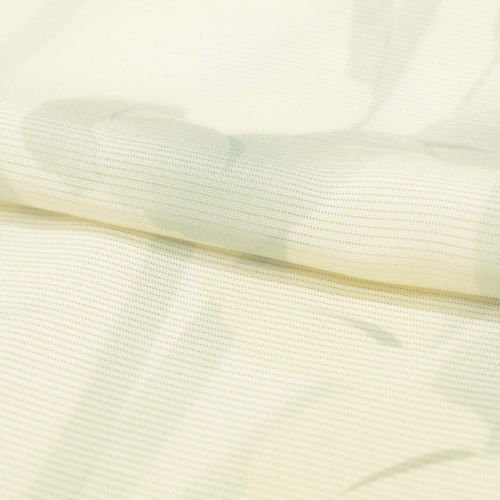 Vintage Japanese Kimono | Summer Komon | Cream Silk Ro | Iris Pattern | Size M | Sustainable | uu1102b