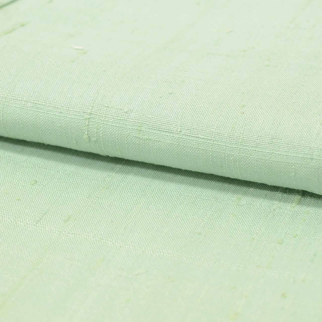 Vintage Japanese Kimono | Tsumugi | Green Silk | Solid | Unlined | Unused | Size M | Sustainable | uu1103b