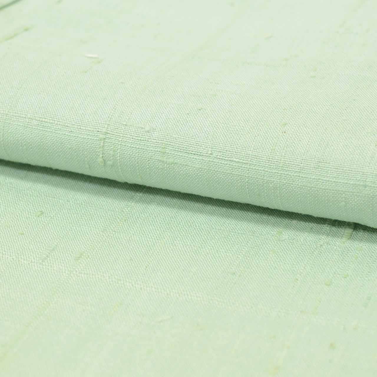 Vintage Japanese Kimono | Tsumugi | Green Silk | Solid | Unlined | Unused | Size M | Sustainable | uu1103b