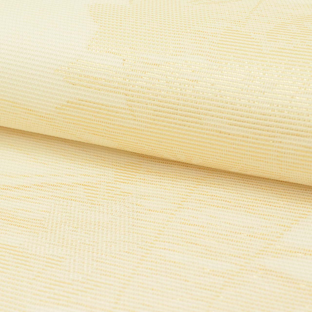 Vintage Japanese Obi | Summer Fukuro Obi | Cream Silk Ro | Botanical Floral | Gold Thread | Excellent | Sustainable | uu1106b