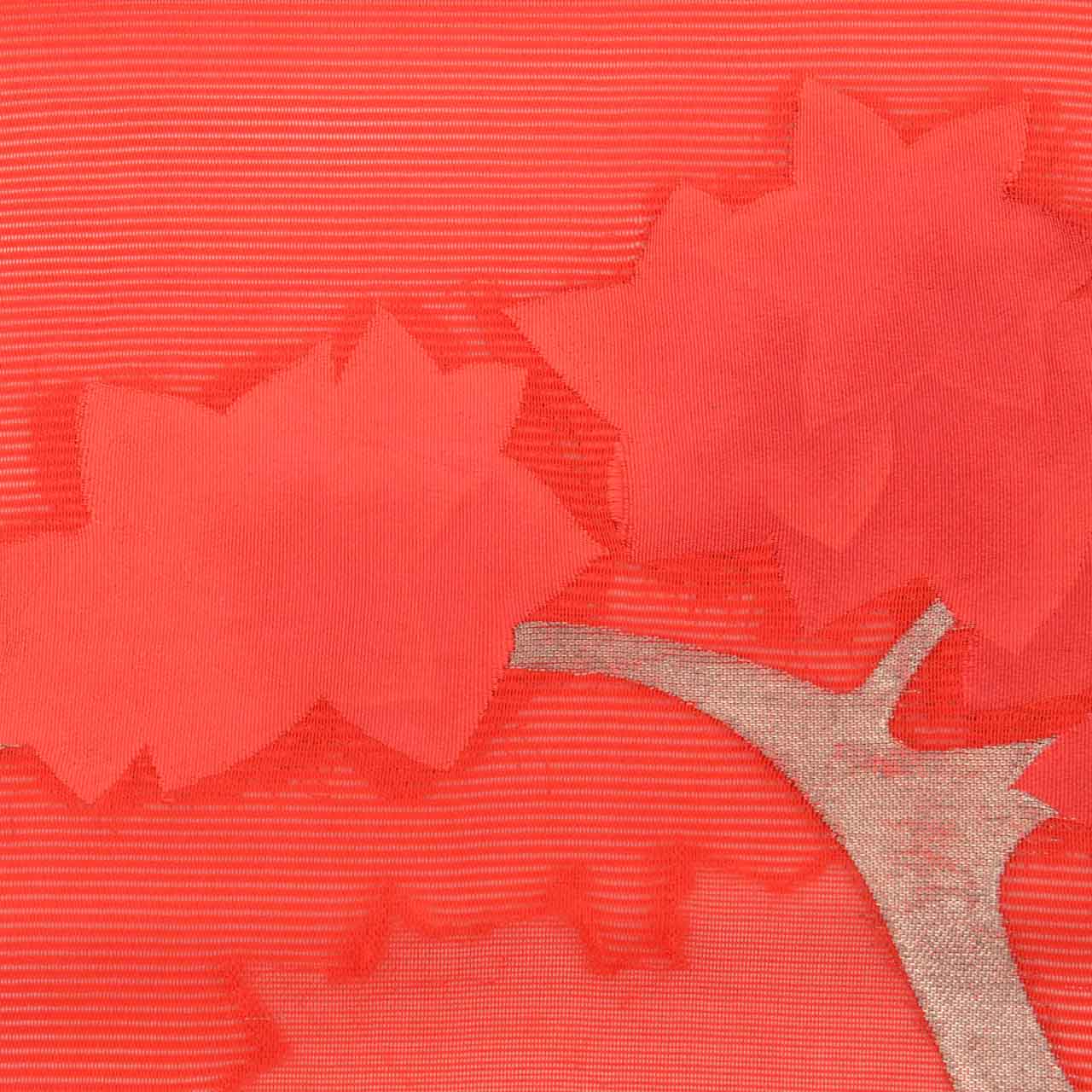 Vintage Japanese Obi | Summer Nagoya Obi | Red Silk Ro | Floral | Silver Thread | Sustainable | uu1109b