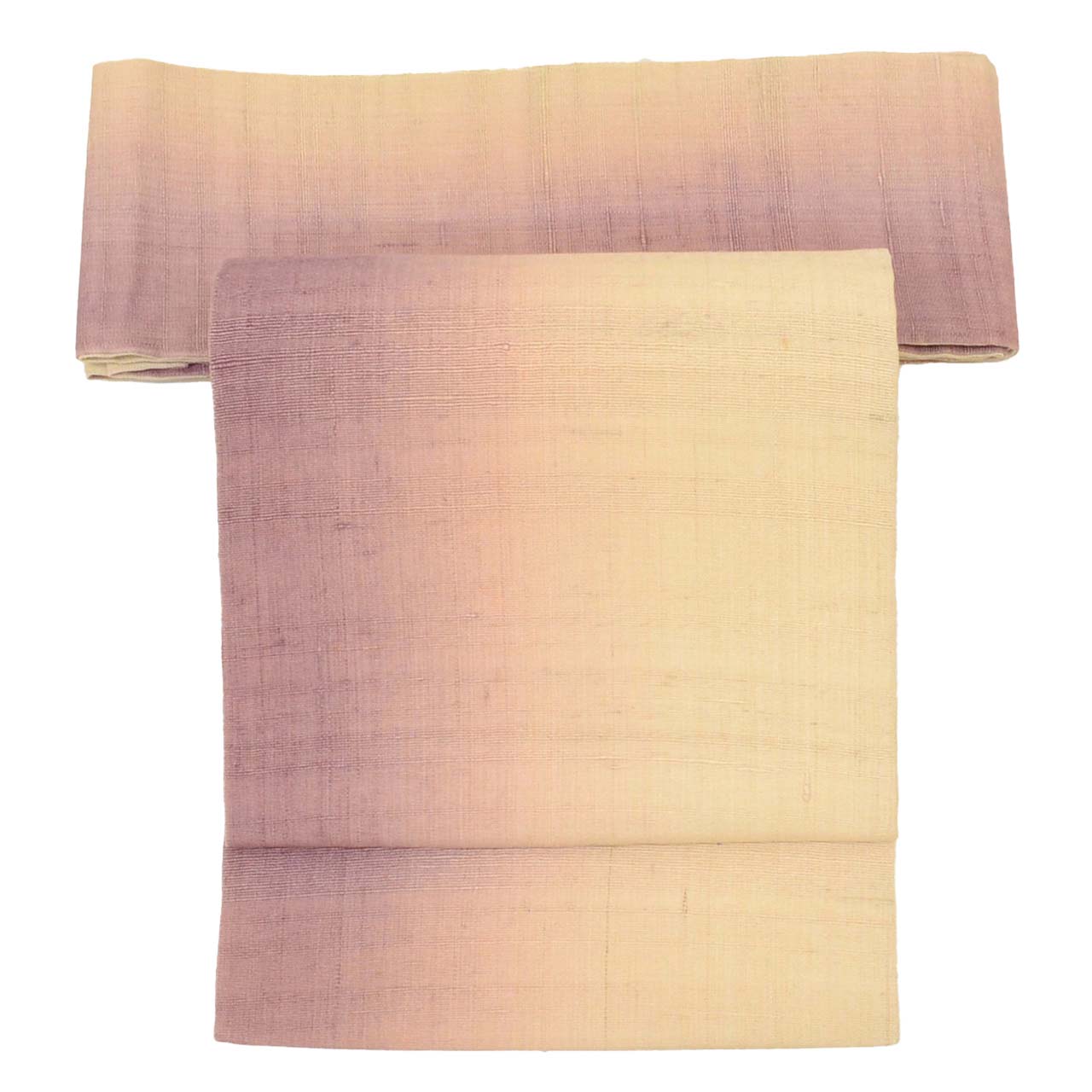 Vintage Japanese Obi | Nagoya Obi | White Purple Silk Tsumugi | Bokashi Pattern | Casual | Sustainable | uu1115b