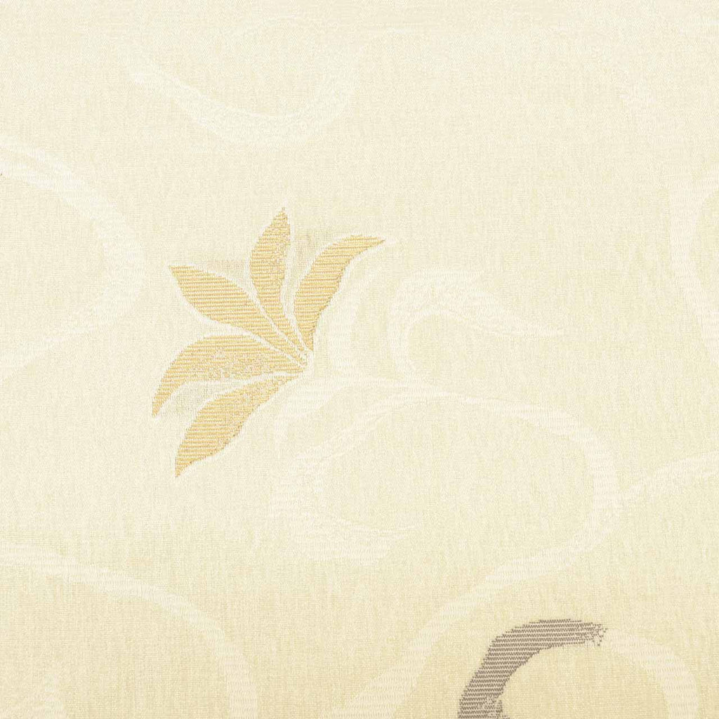 Vintage Japanese Obi | Summer Fukuro Obi | White Mixed Weave | Arabesque | Gold Thread | Excellent | Sustainable | uu1116b