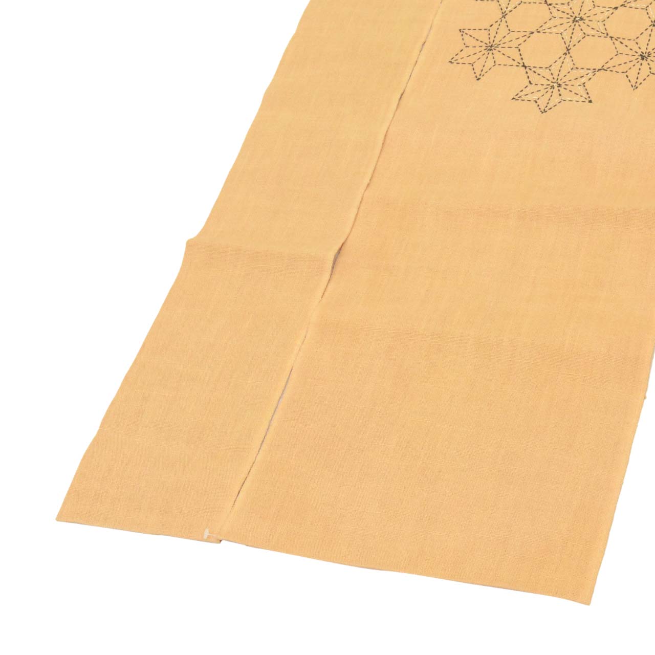 Vintage Japanese Obi | Summer Nagoya Obi | Brown Linen | Hemp Leaf Sashiko | Eight-sun | Sustainable | uu1119b