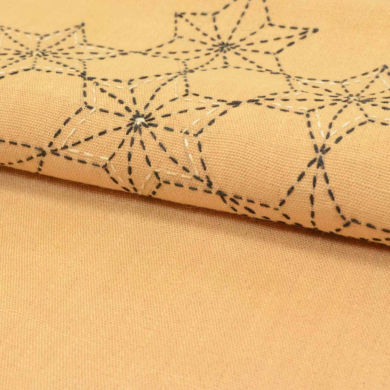 Vintage Japanese Obi | Summer Nagoya Obi | Brown Linen | Hemp Leaf Sashiko | Eight-sun | Sustainable | uu1119b