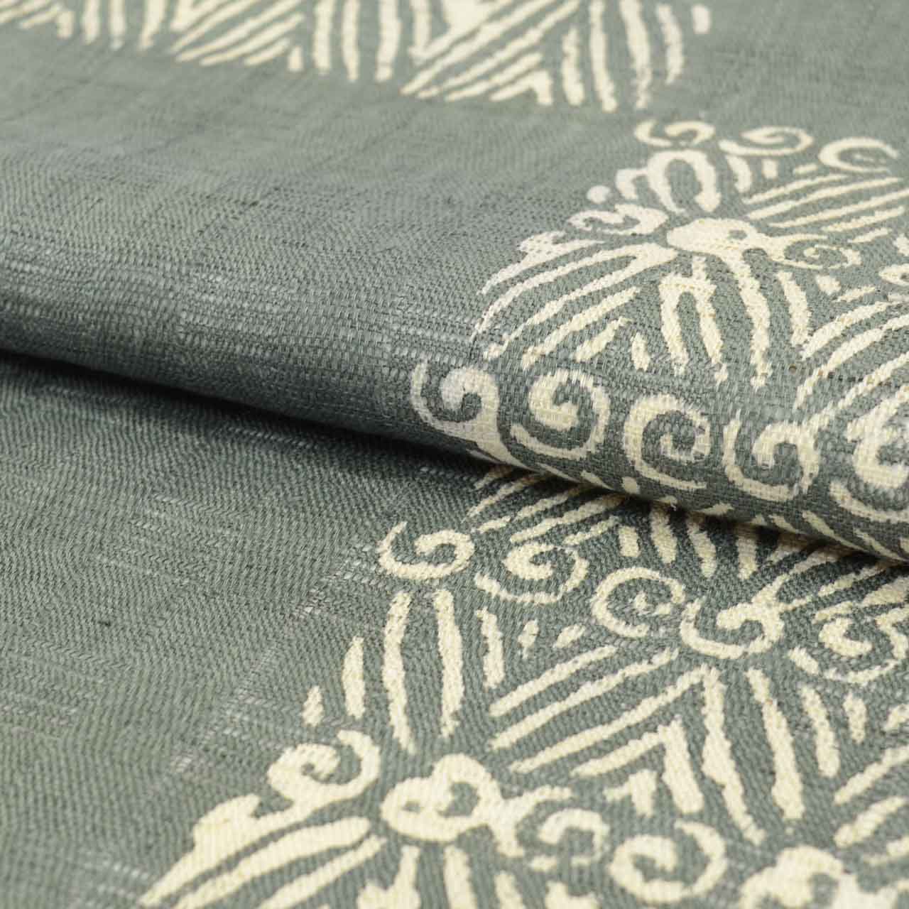 Vintage Japanese Obi | Summer Nagoya Obi | Gray Linen | Lattice Geometric | Tsumugi Style | Sustainable | uu1123b