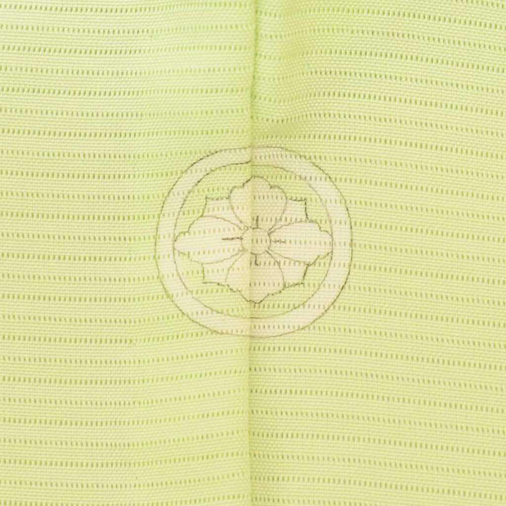 Vintage Japanese Kimono | Summer Iro-Muji | Green Silk Ro | One Crest | Excellent | Petite Size S | Sustainable | uu1134b