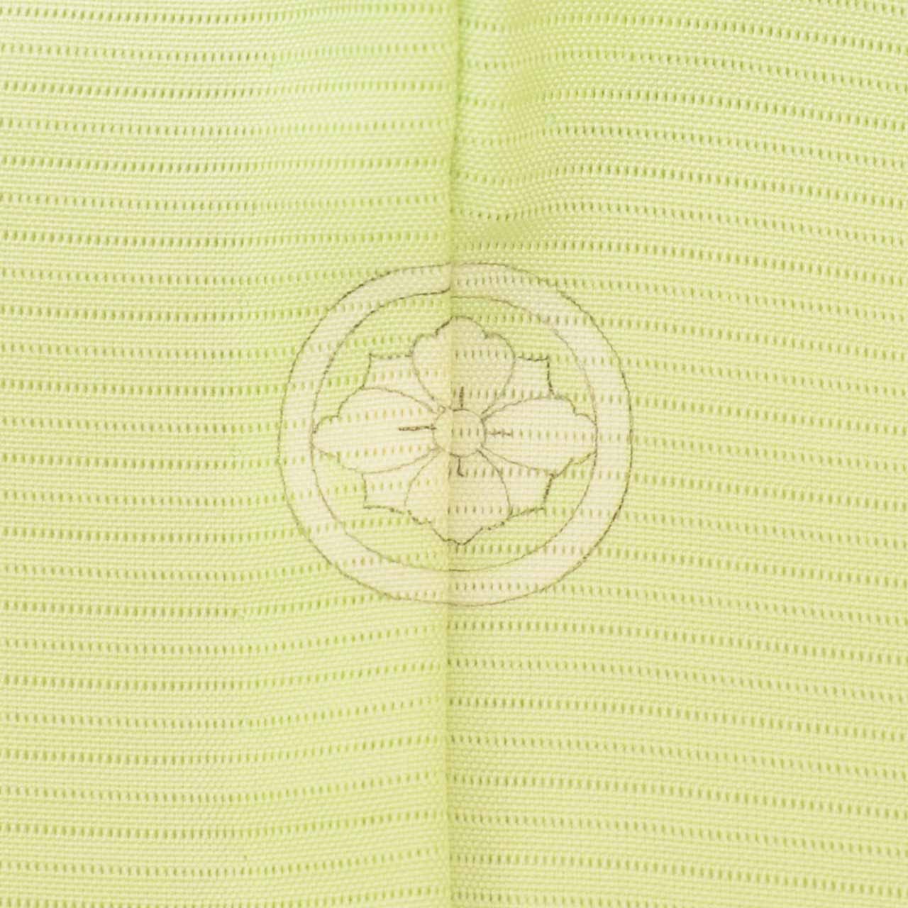 Vintage Japanese Kimono | Summer Iro-Muji | Green Silk Ro | One Crest | Excellent | Petite Size S | Sustainable | uu1134b