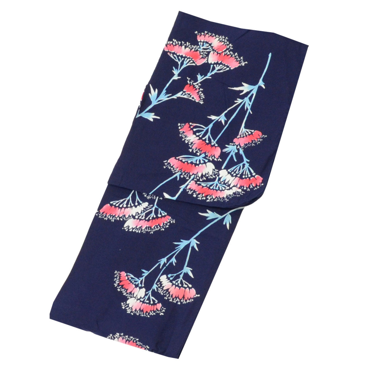 Vintage Japanese Yukata | Women's Yukata | Navy Cotton | Floral Pattern | Koma-ji Chuzome | Size M | Sustainable | uu1141b