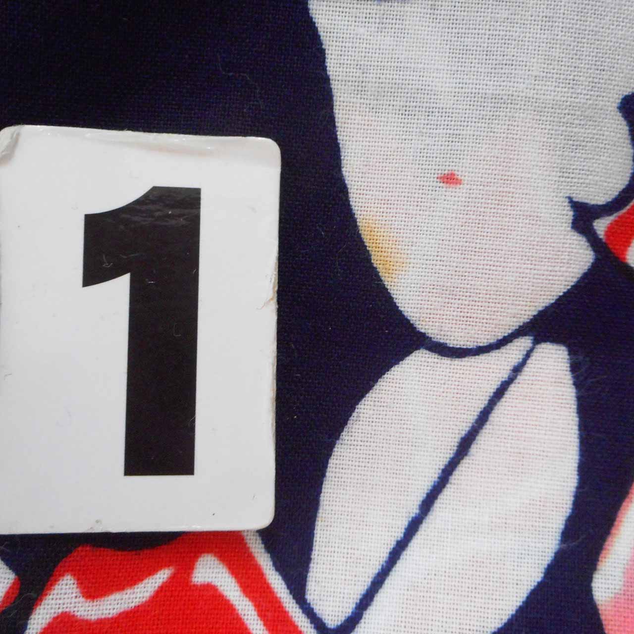 Vintage Japanese Yukata | Women's Yukata | Navy Cotton | Rose Pattern | Koma-ji Chuzome | Size M | Sustainable | uu1154b