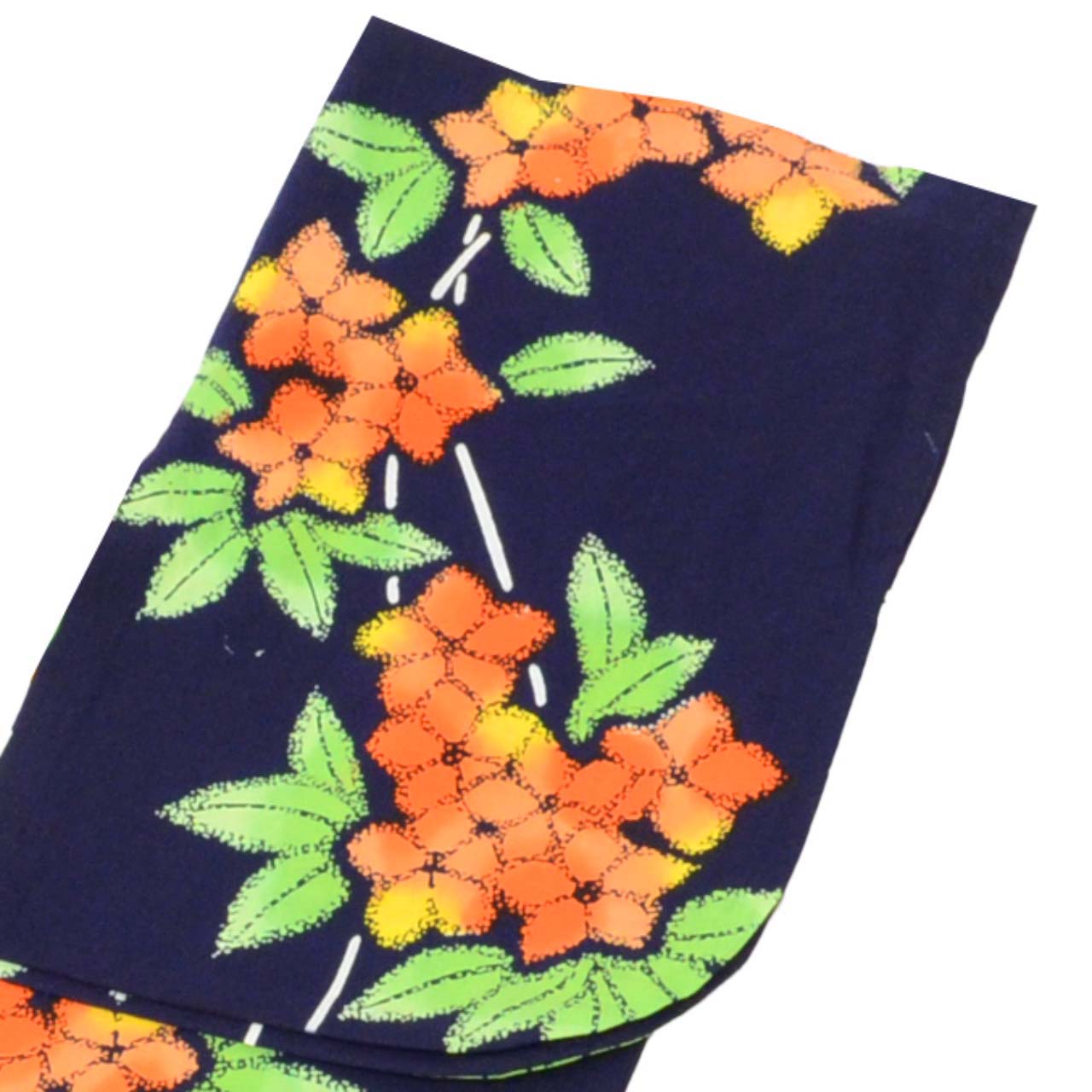 Vintage Japanese Yukata | Women's Yukata | Navy Cotton | Circle Floral | Koma-ji Chuzome | Petite Size S | Sustainable | uu1155b
