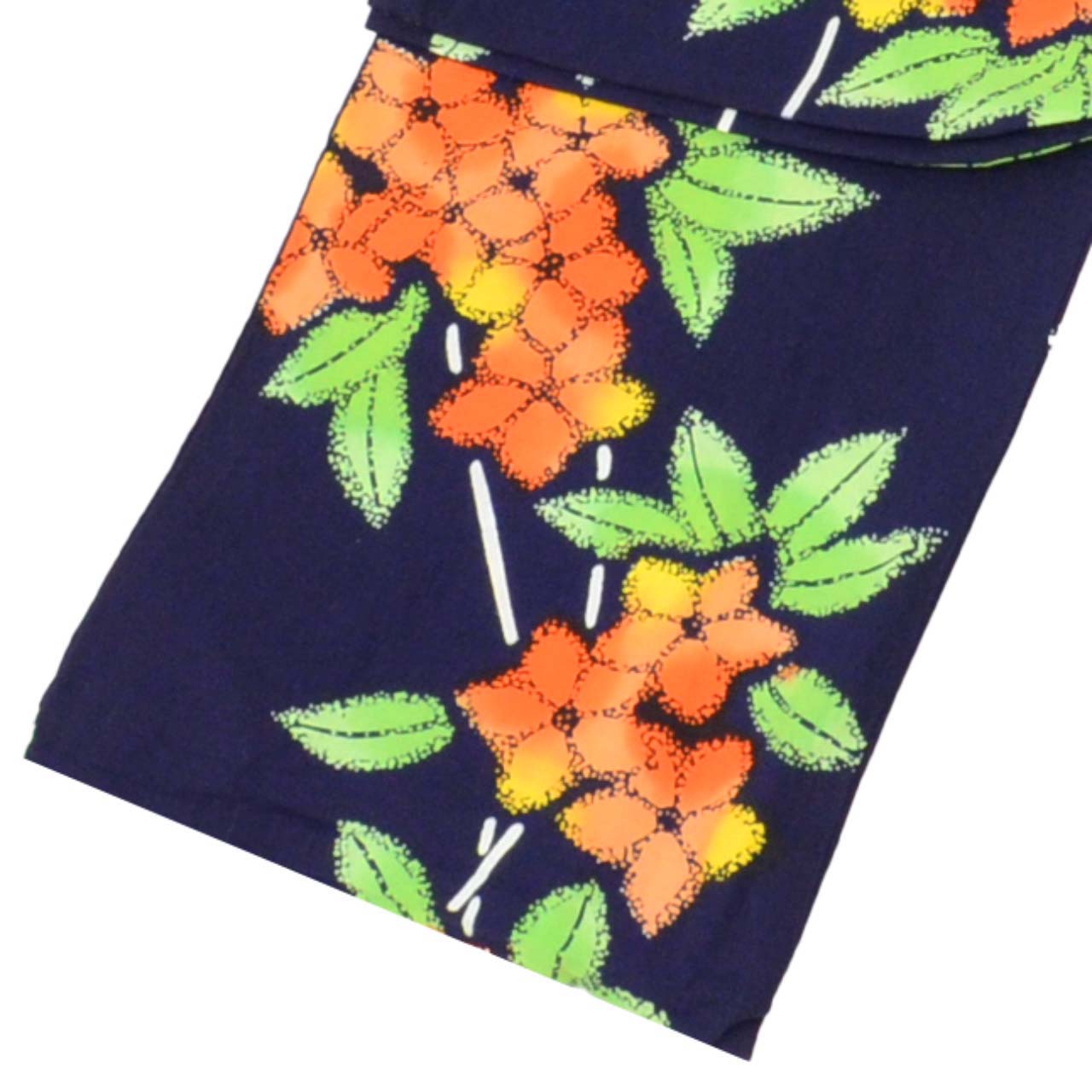 Vintage Japanese Yukata | Women's Yukata | Navy Cotton | Circle Floral | Koma-ji Chuzome | Petite Size S | Sustainable | uu1155b