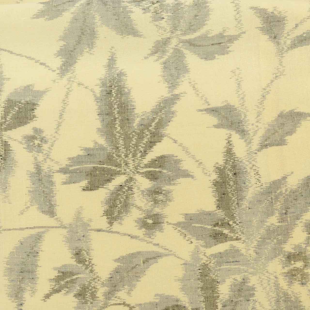 Vintage Japanese Kimono | Summer Komon | Beige Mixed Weave | Botanical Pattern | Tsumugi Style | Petite Size S | Sustainable | uu1166b