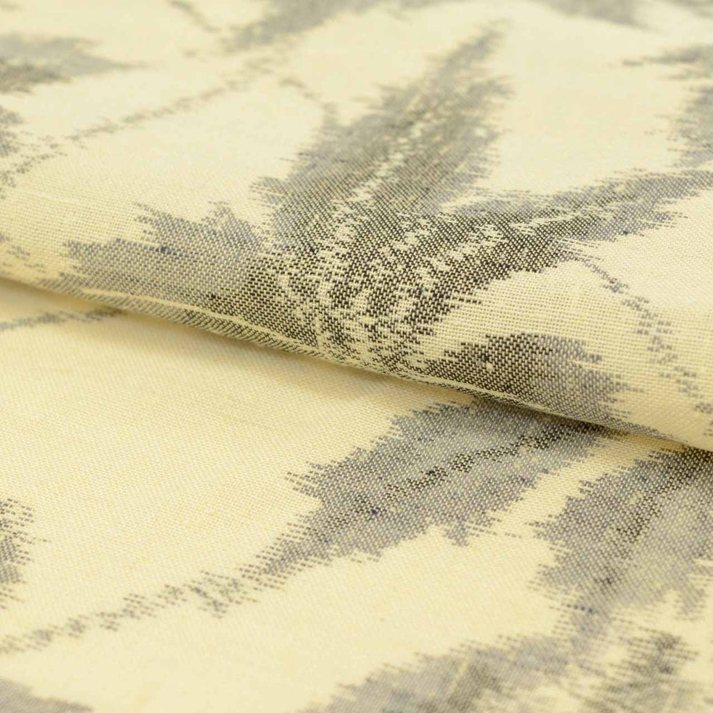 Vintage Japanese Kimono | Summer Komon | Beige Mixed Weave | Botanical Pattern | Tsumugi Style | Petite Size S | Sustainable | uu1166b