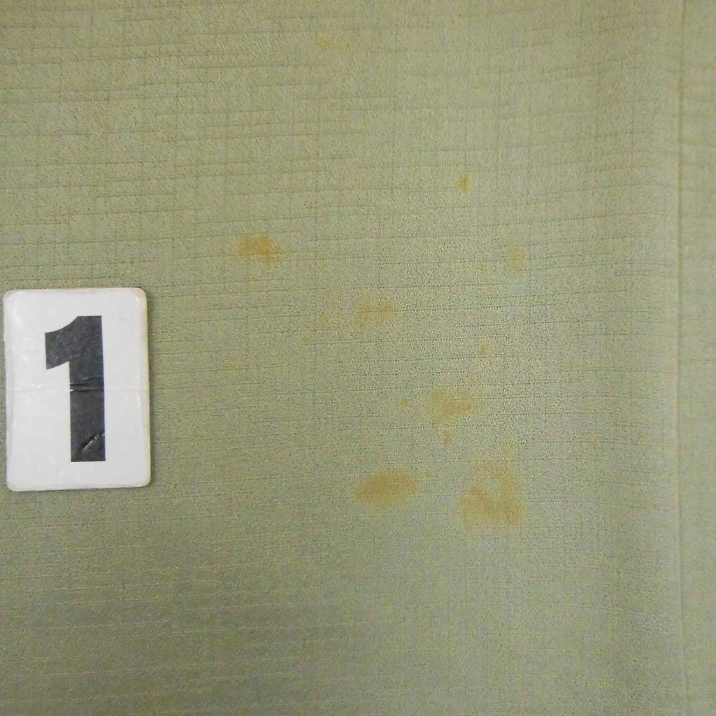 Vintage Japanese Kimono | Tsukesage | Green Silk | Botanical | Gold Foil | Petite Size S | Sustainable | uu1177b