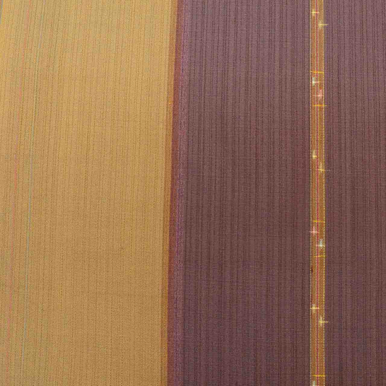 Vintage Japanese Kimono | Tsumugi | Brown Purple Silk | Stripe Pattern | Tall Size LL | Sustainable | uu1180b