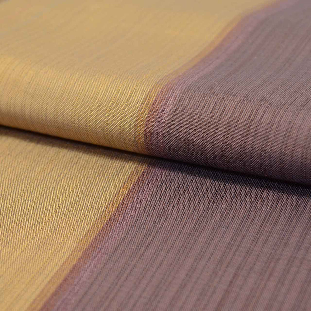 Vintage Japanese Kimono | Tsumugi | Brown Purple Silk | Stripe Pattern | Tall Size LL | Sustainable | uu1180b