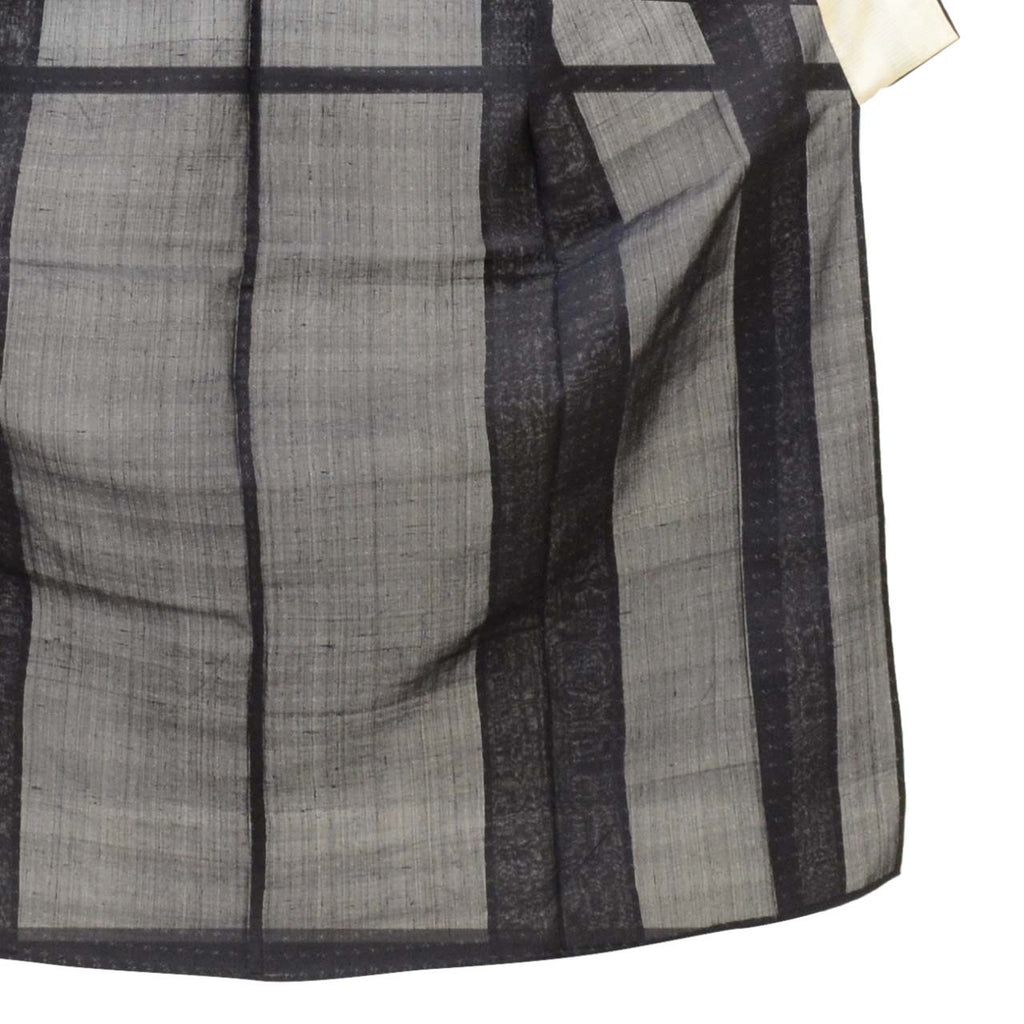 Vintage Japanese Kimono | Summer Tsumugi | Black Silk | Kasuri Pattern | Unlined | Petite Size S | Sustainable | uu1190b
