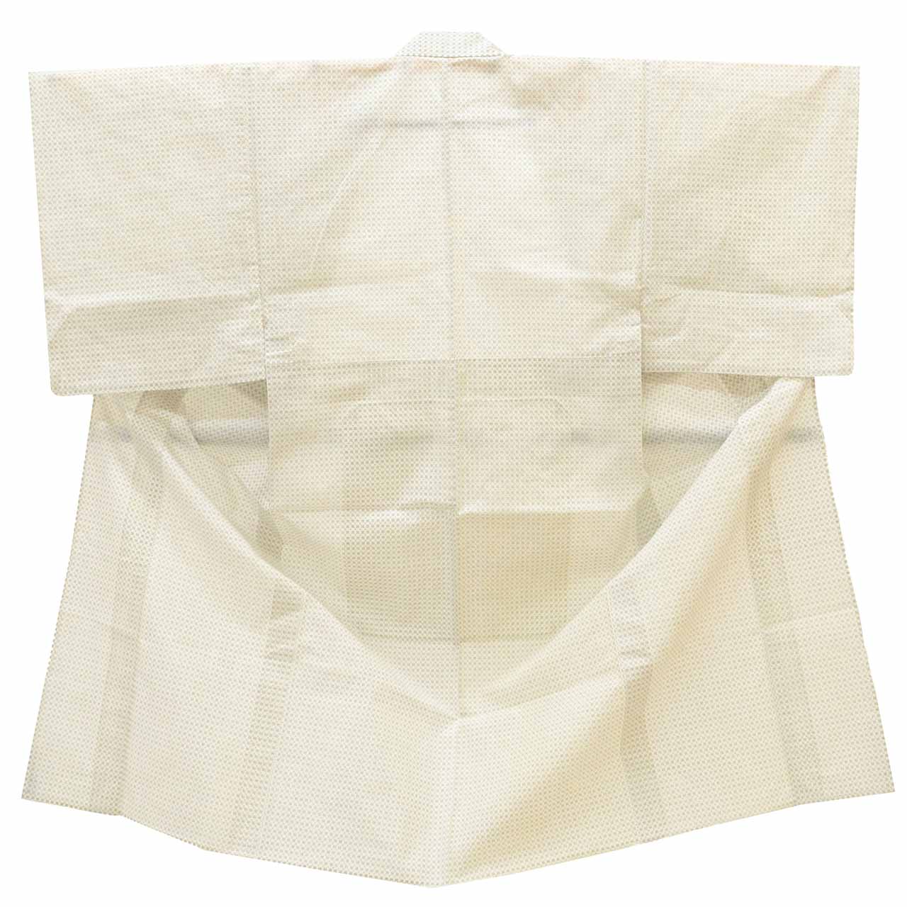 [Used] Recycled Kimono, Men's Summer Wear, Mixed Fabric, Ready-made, Sleeve Length 67.0cm (26.4in), Body Length 140.0cm (55.1in), Size M, White, Kasuri Pattern, Men's, uu1206b 