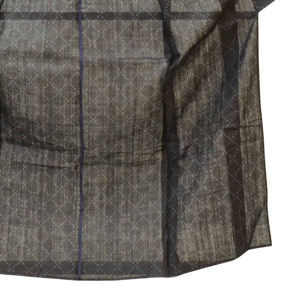 Vintage Japanese Kimono | Miyako Jofu | Black Linen | Kasuri Pattern | Antique | UNESCO Designated | Petite Size S | Sustainable | uu1209b