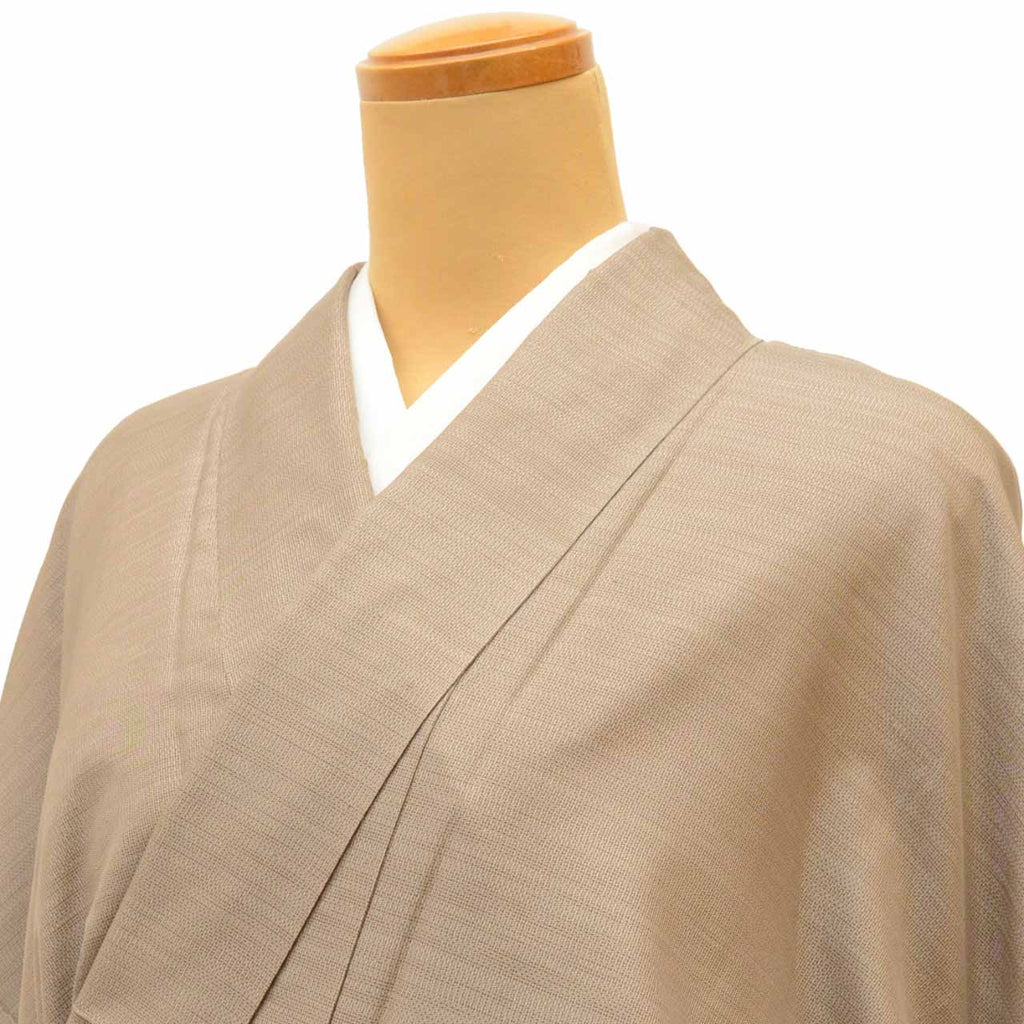Vintage Japanese Kimono | Oshima Tsumugi | Brown Silk | Kasuri Pattern | Size M | Sustainable | uu1217b