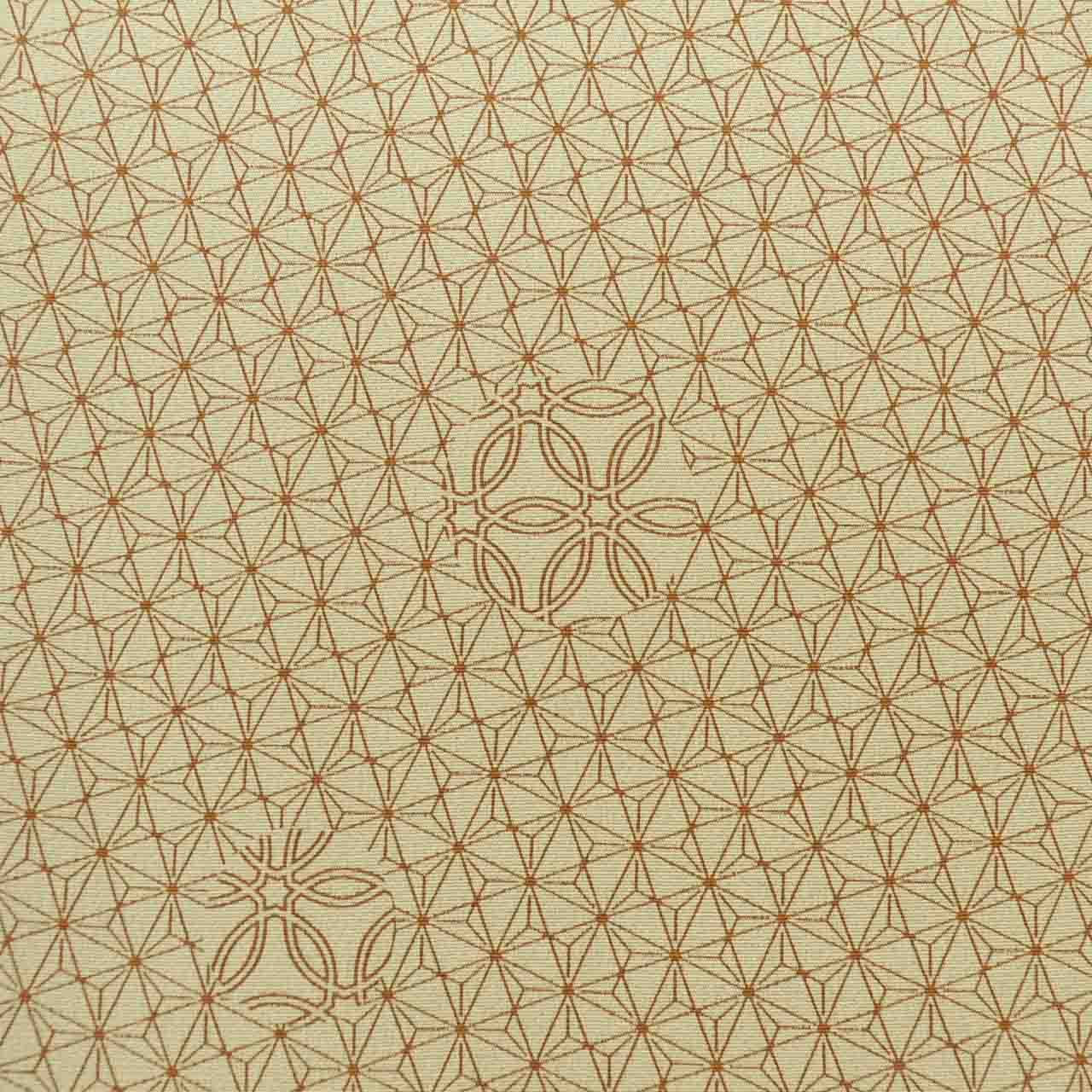 [Used] Recycled Kimono, Komon (small patterned kimono), Unlined, Pure Silk, Ready-made, Sleeve length 69.0cm (27.2in), Body length 160.6cm (63.2in), Size M, Green, Hemp leaf pattern, uu1220b 