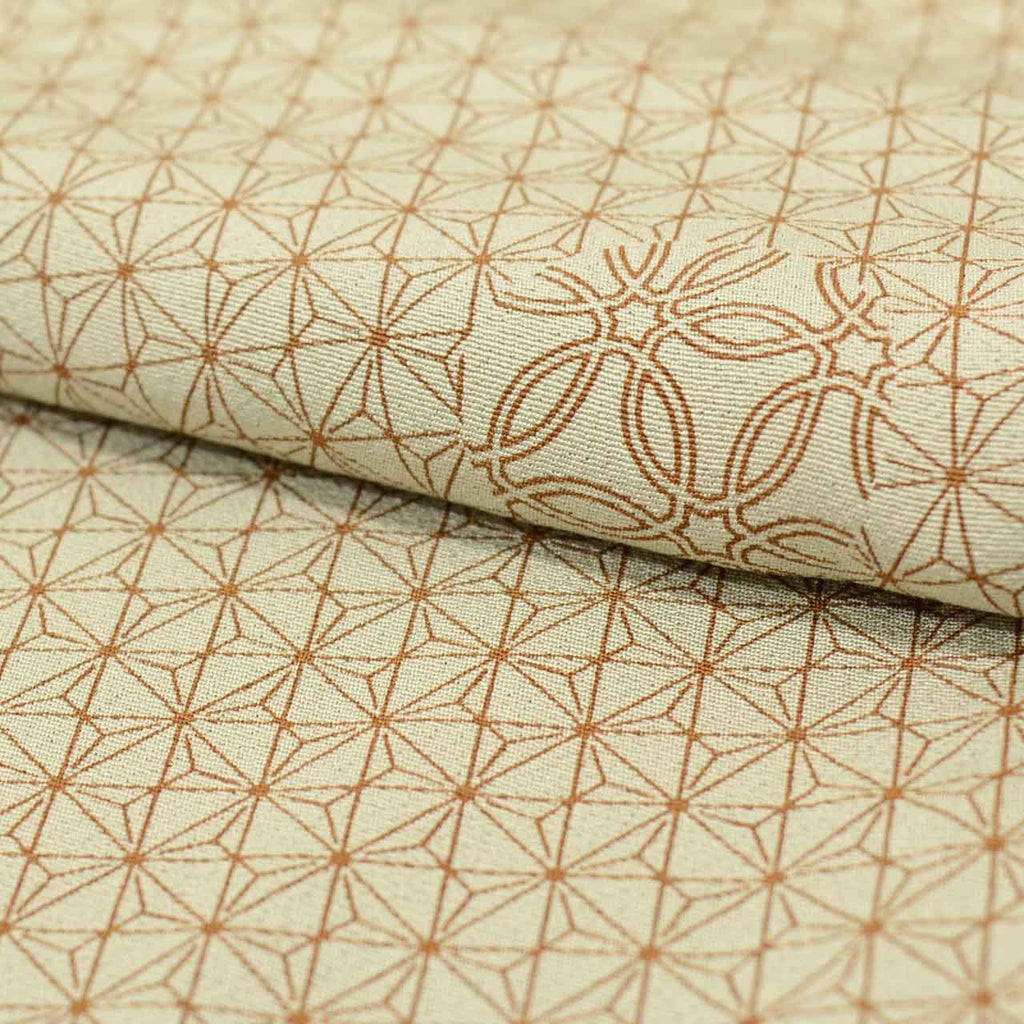 [Used] Recycled Kimono, Komon (small patterned kimono), Unlined, Pure Silk, Ready-made, Sleeve length 69.0cm (27.2in), Body length 160.6cm (63.2in), Size M, Green, Hemp leaf pattern, uu1220b 