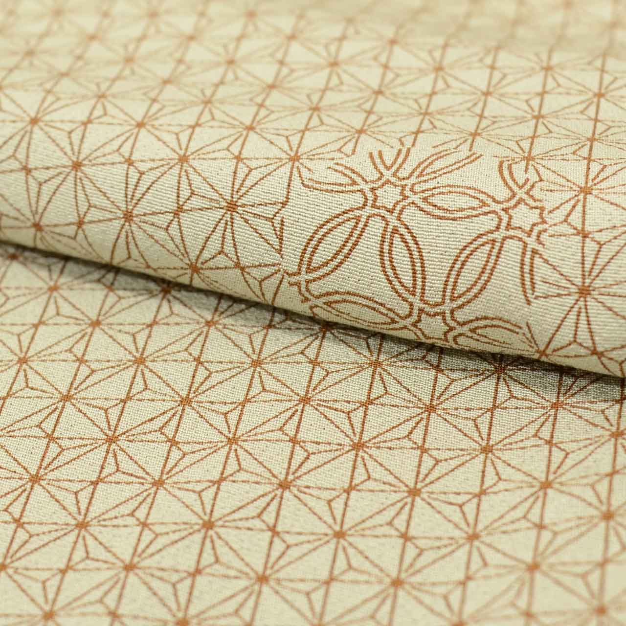 [Used] Recycled Kimono, Komon (small patterned kimono), Unlined, Pure Silk, Ready-made, Sleeve length 69.0cm (27.2in), Body length 160.6cm (63.2in), Size M, Green, Hemp leaf pattern, uu1220b 