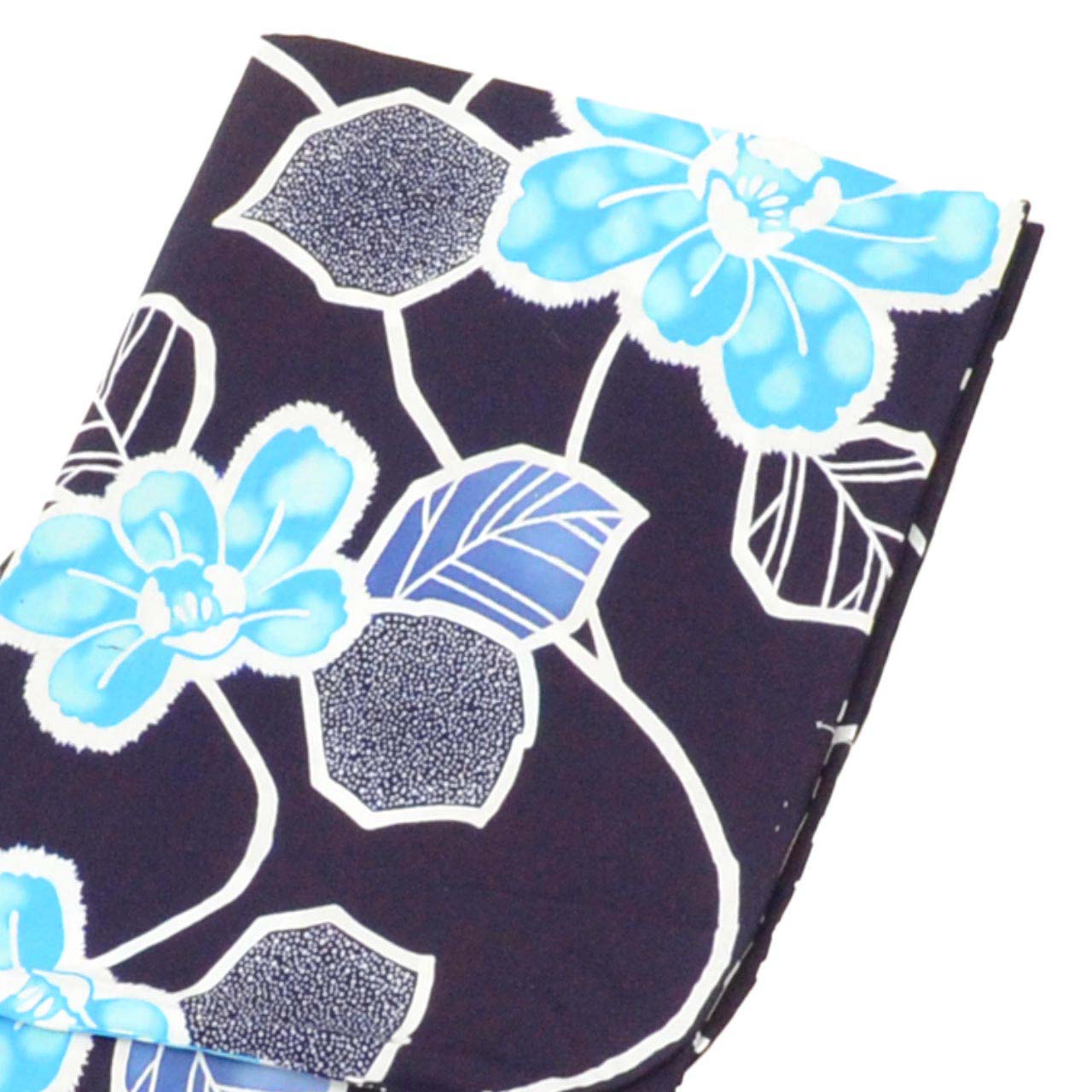 Vintage Japanese Yukata | Women's Yukata | Navy Cotton | Floral Pattern | Koma-ji Chuzome | Size M | Sustainable | uu1222b