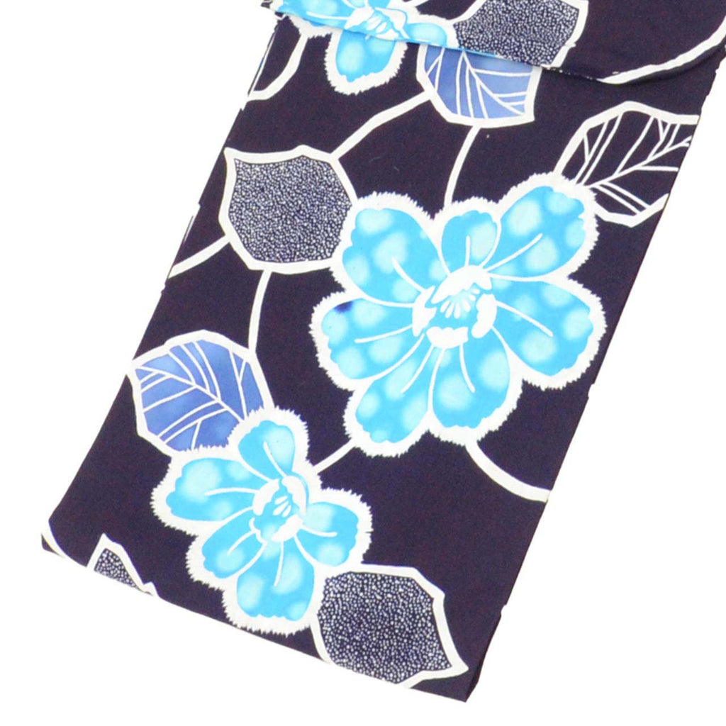 Vintage Japanese Yukata | Women's Yukata | Navy Cotton | Floral Pattern | Koma-ji Chuzome | Size M | Sustainable | uu1222b