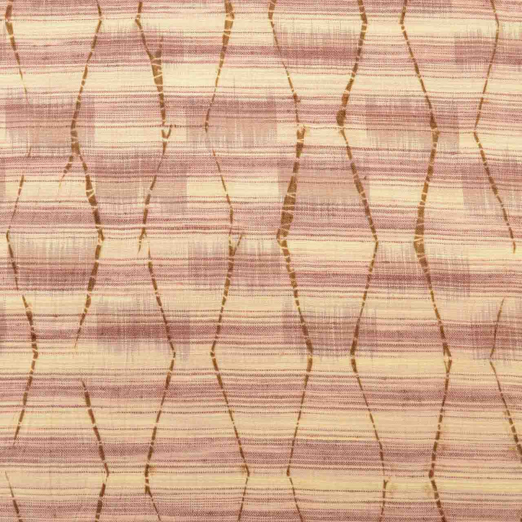 Vintage Japanese Obi | Sha-re Fukuro Obi | Brown Silk | Stripe Shibori Pattern | Tsumugi | Excellent | Sustainable | uu1252b