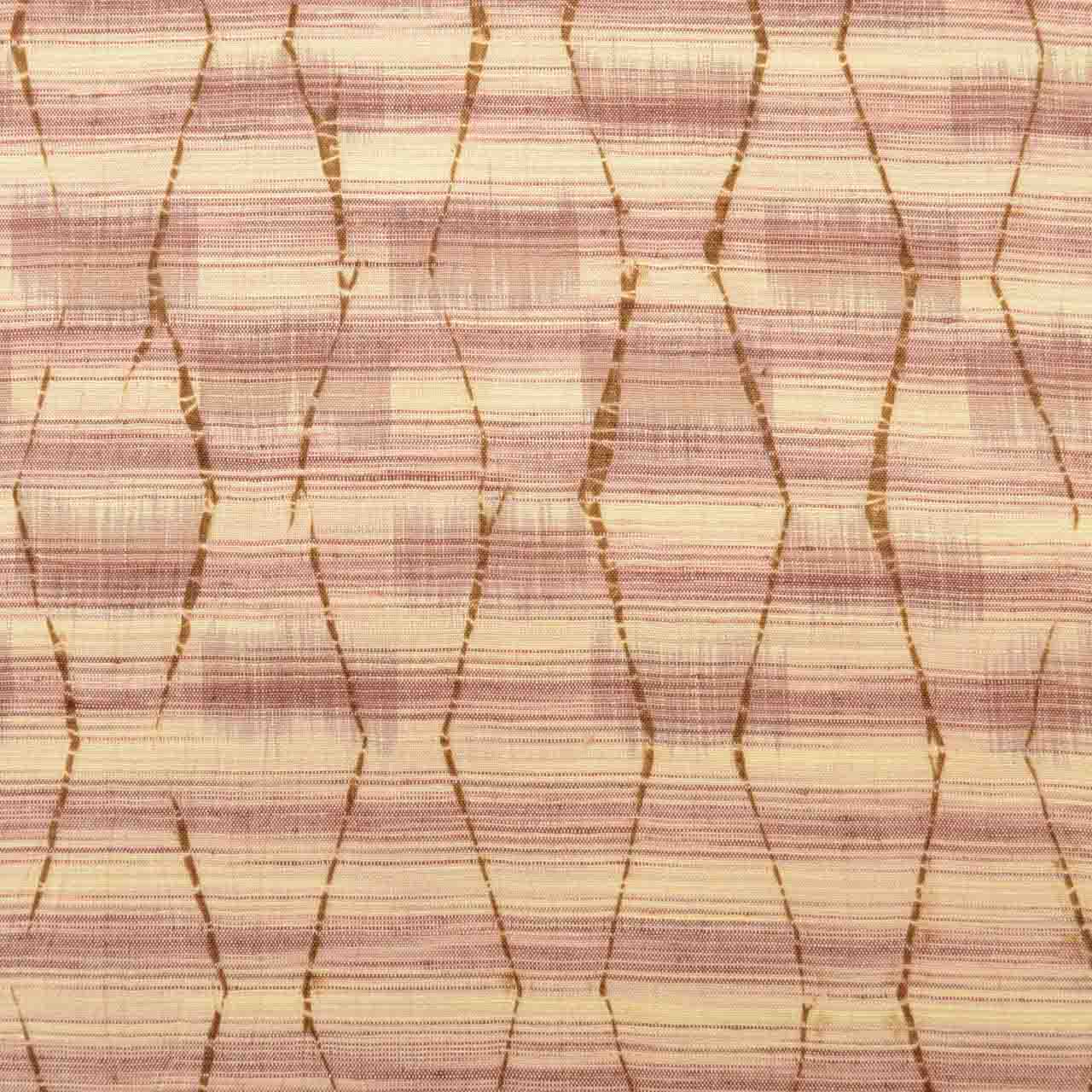 Vintage Japanese Obi | Sha-re Fukuro Obi | Brown Silk | Stripe Shibori Pattern | Tsumugi | Excellent | Sustainable | uu1252b