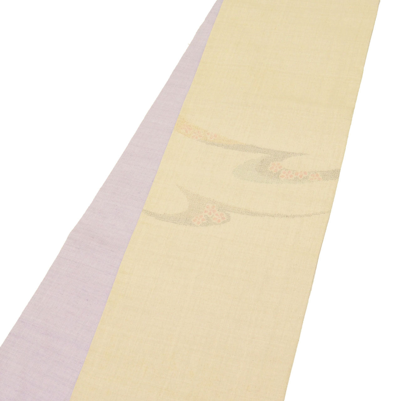 Vintage Japanese Obi | Sha-re Fukuro Obi | Beige Silk Yuki Tsumugi | Tortoiseshell Floral | Otaiko | Sustainable | uu1254b