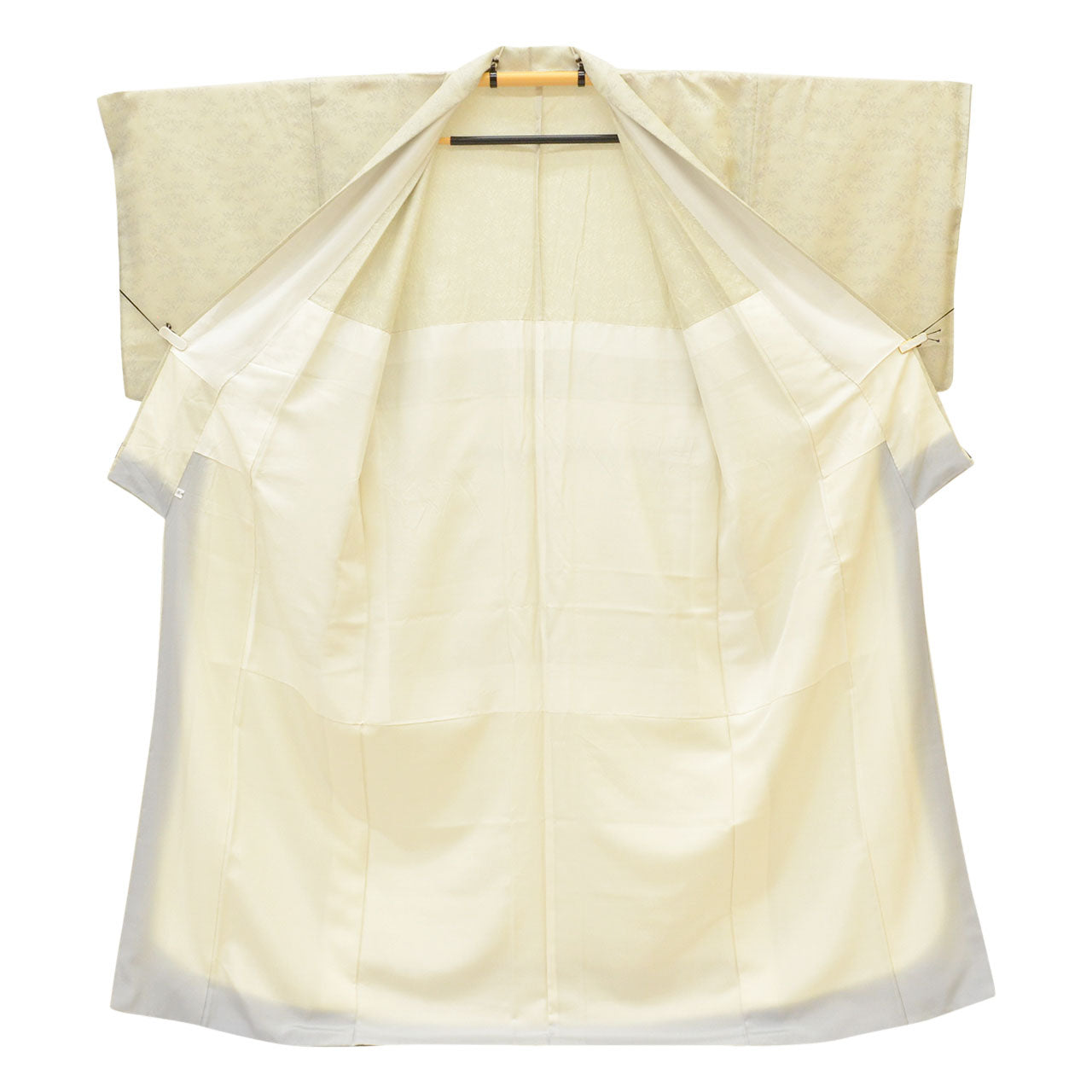 Vintage Japanese Kimono | Omeshi | Gray Silk | Leaf Pattern | Dounuki Lining | Size M | Sustainable | uu1270b