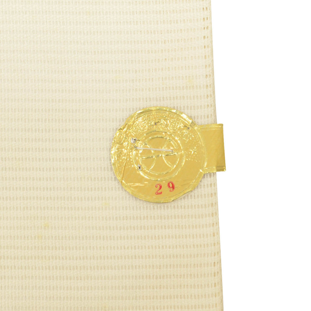 Vintage Japanese Obi | Summer Nagoya Obi | White Silk Ro | Hagi Bush Clover | Nishijin Certified | Unused | Sustainable | uu1273b