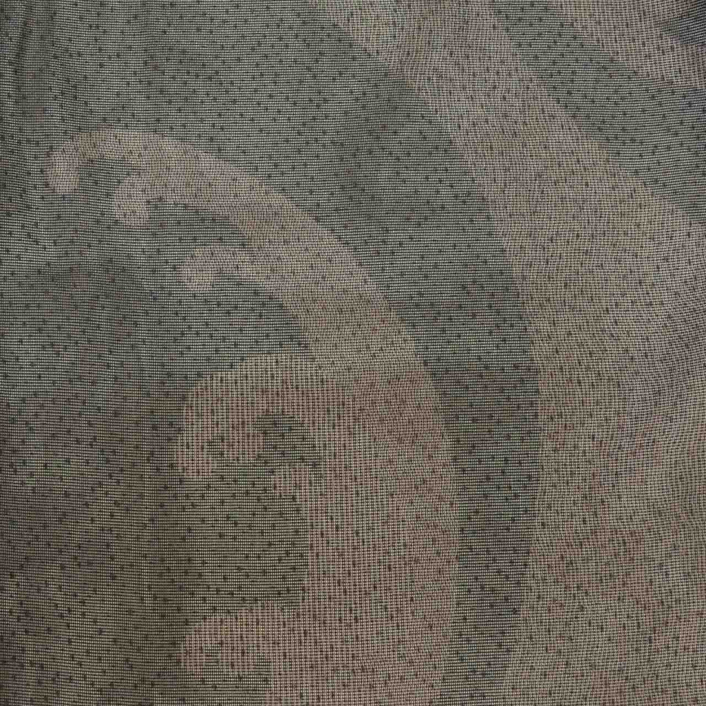 Vintage Japanese Kimono | Summer Komon | Brown Silk Sha | Wave Pattern | Size L | Sustainable | uu1280b