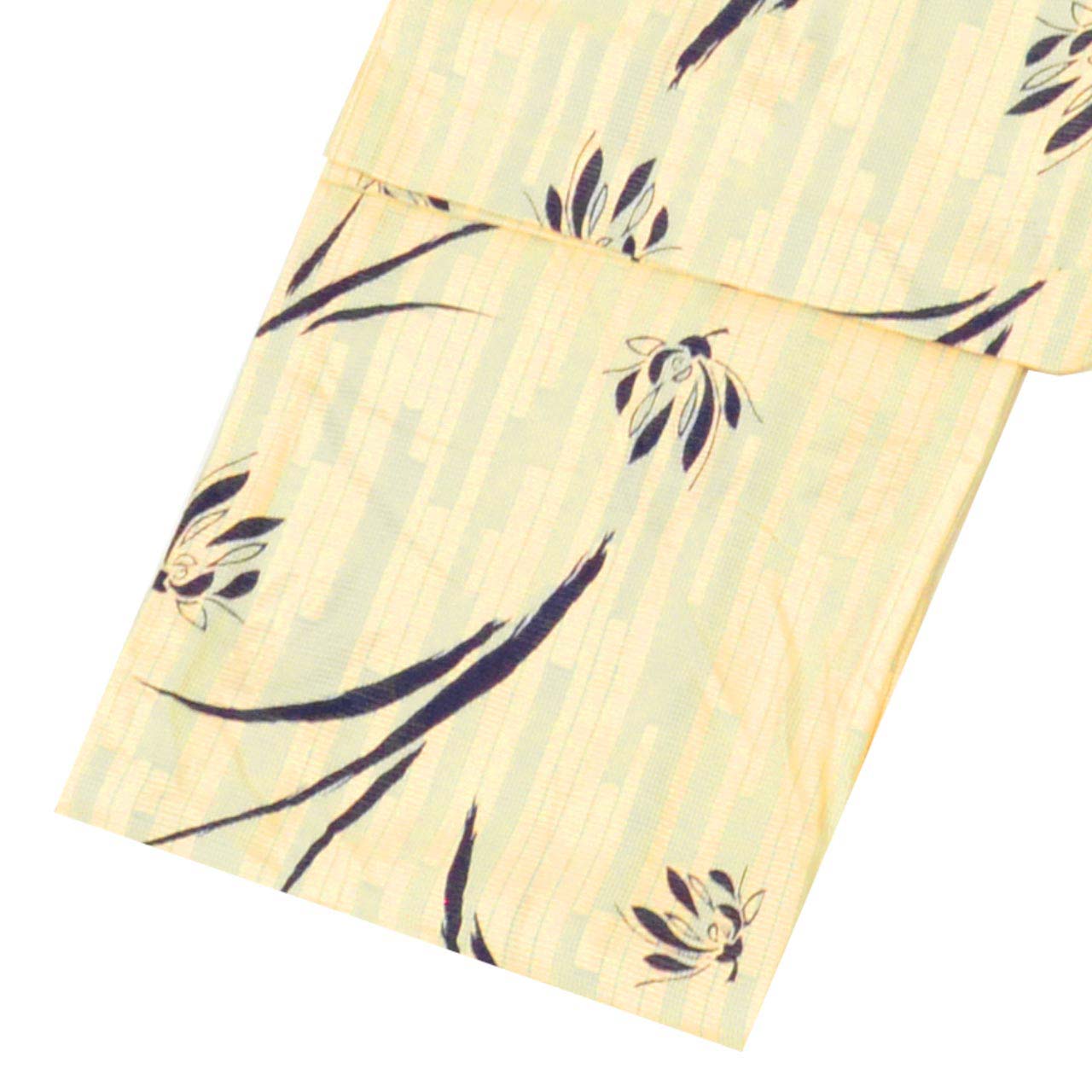 Vintage Japanese Yukata | Women's Yukata | Beige Cotton Ro | Floral Pattern | Petite Size S | Sustainable | uu1287b