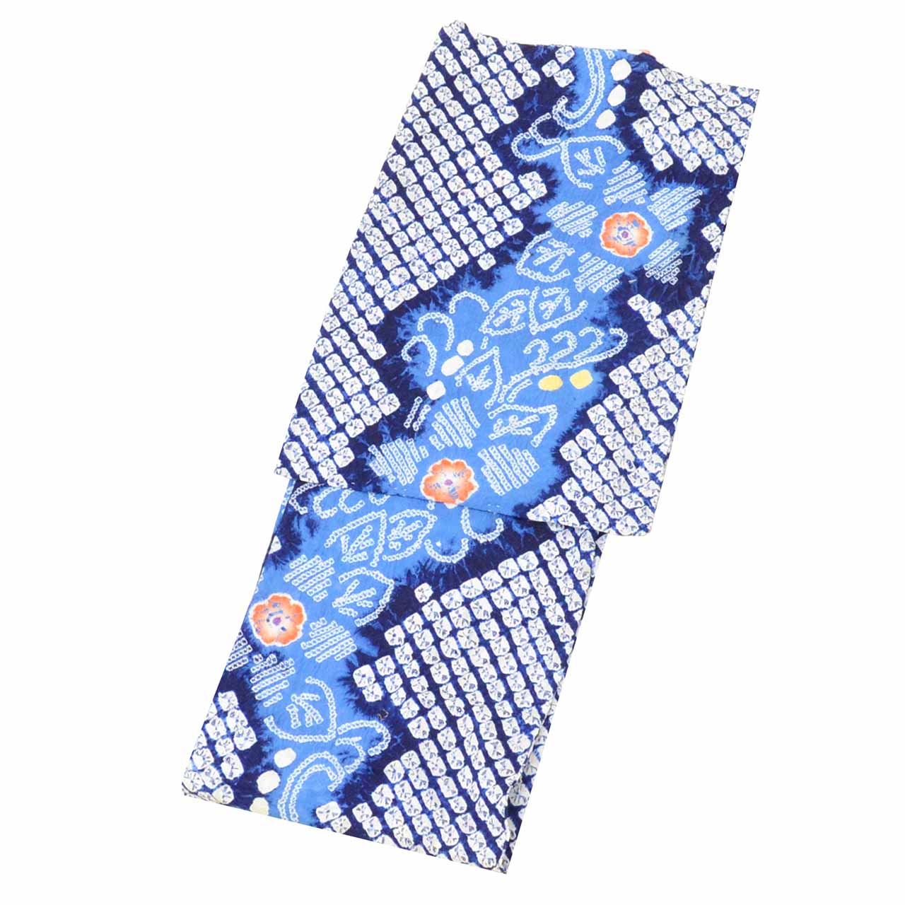 Vintage Japanese Yukata | Women's Yukata | Blue Navy Cotton | Floral | Arimatsu Narumi Shibori | Size L | Sustainable | uu1319b