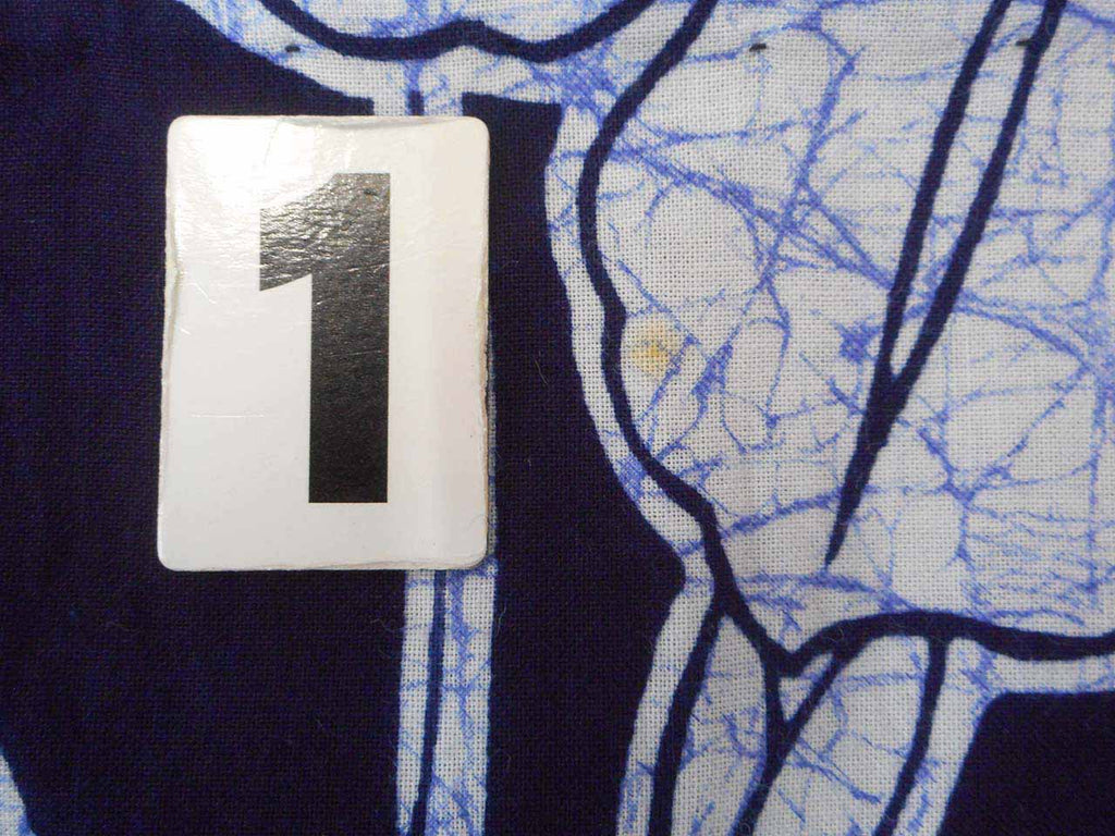 Vintage Japanese Yukata | Women's Yukata | Navy Cotton | Iris Pattern | Koma-ji Chuzome | Petite Size S | Sustainable | uu1320b