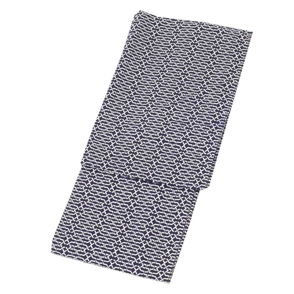 Vintage Japanese Yukata | Men's Yukata | Navy Cotton | Geometric Wari-tsuke Pattern | Koma-ji Chuzome | Size L | Sustainable | uu1366b