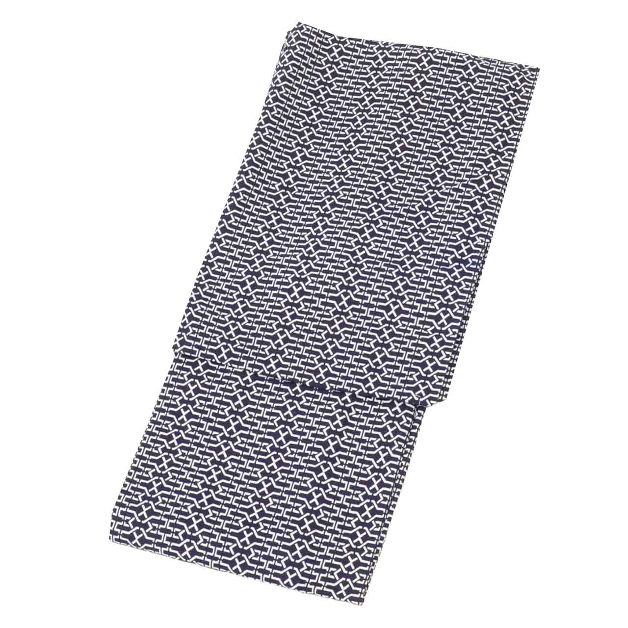 Vintage Japanese Yukata | Men's Yukata | Navy Cotton | Geometric Wari-tsuke Pattern | Koma-ji Chuzome | Size L | Sustainable | uu1366b