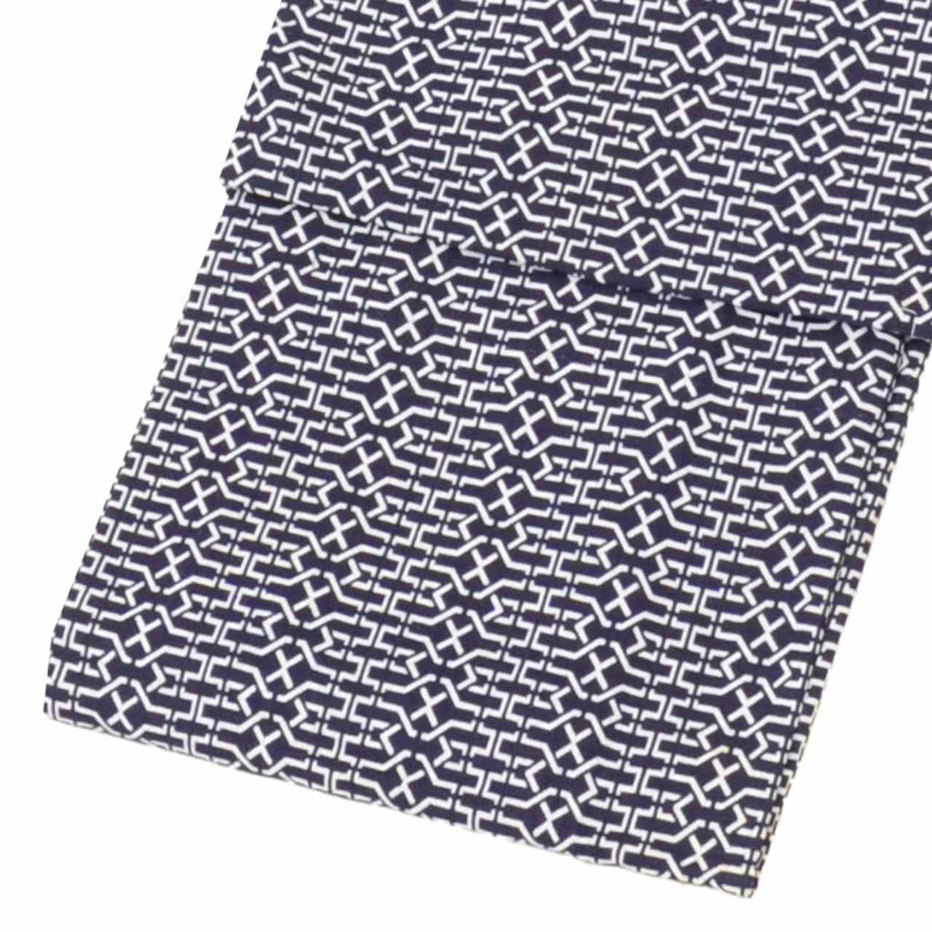 Vintage Japanese Yukata | Men's Yukata | Navy Cotton | Geometric Wari-tsuke Pattern | Koma-ji Chuzome | Size L | Sustainable | uu1366b